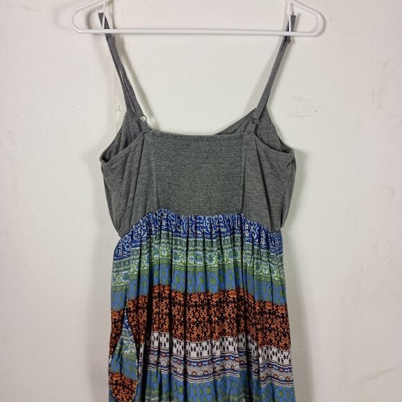 Lilka Mendocino Maxi Dress M Boho Festival Mixed Print Pleated Bust Empire Waist - Picture 9 of 13